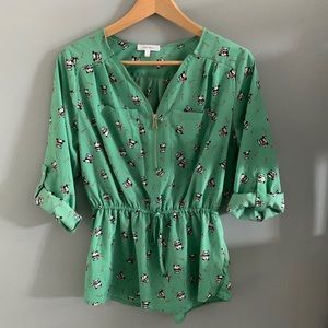 Candy Cane Panda Blouse